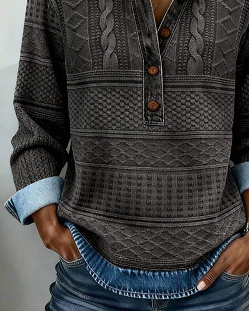 Christine Brewer Mia elegant relaxed fit sweatshirt in soft fabric, showcasing a stylish, comfortable casual look.