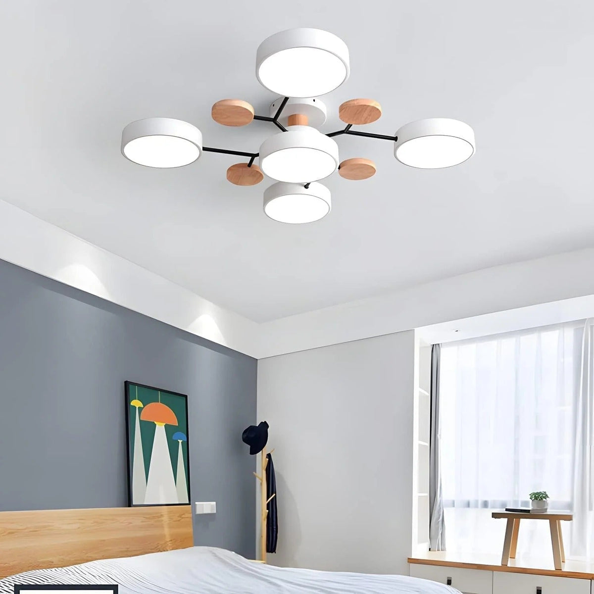 Plafonnier LED Rond en Fer - Lustre Semi-Encastré Design Contemporain