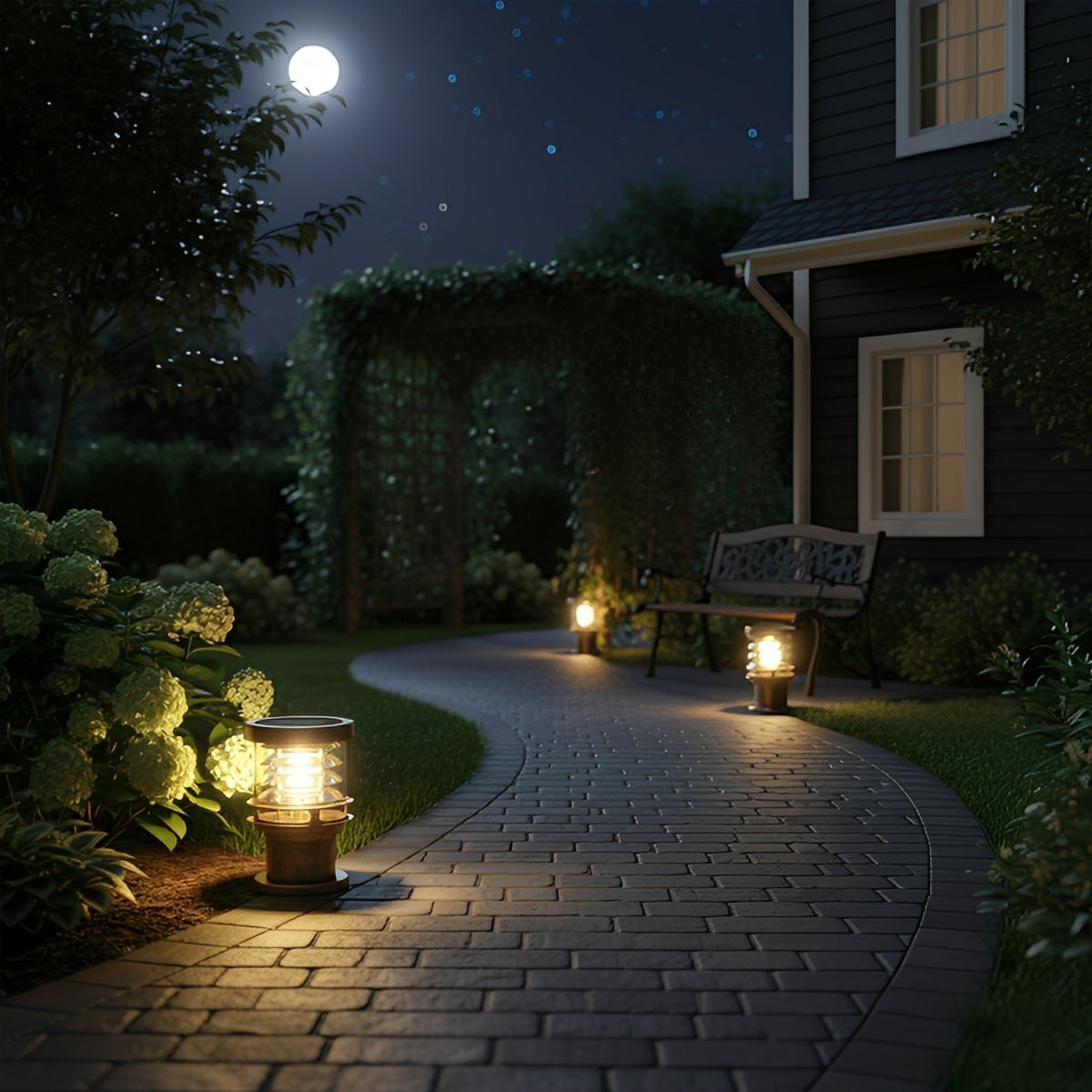Modern Outdoor Light – Black or Bronze, Waterproof and Energy-Efficient for the Garden or Patio