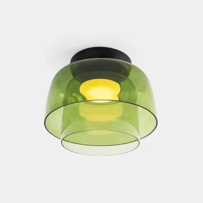 Scandinavische Glazen Plafondlamp – Modern Design met Driekleuren LED voor Eetkamer of Woonkamer