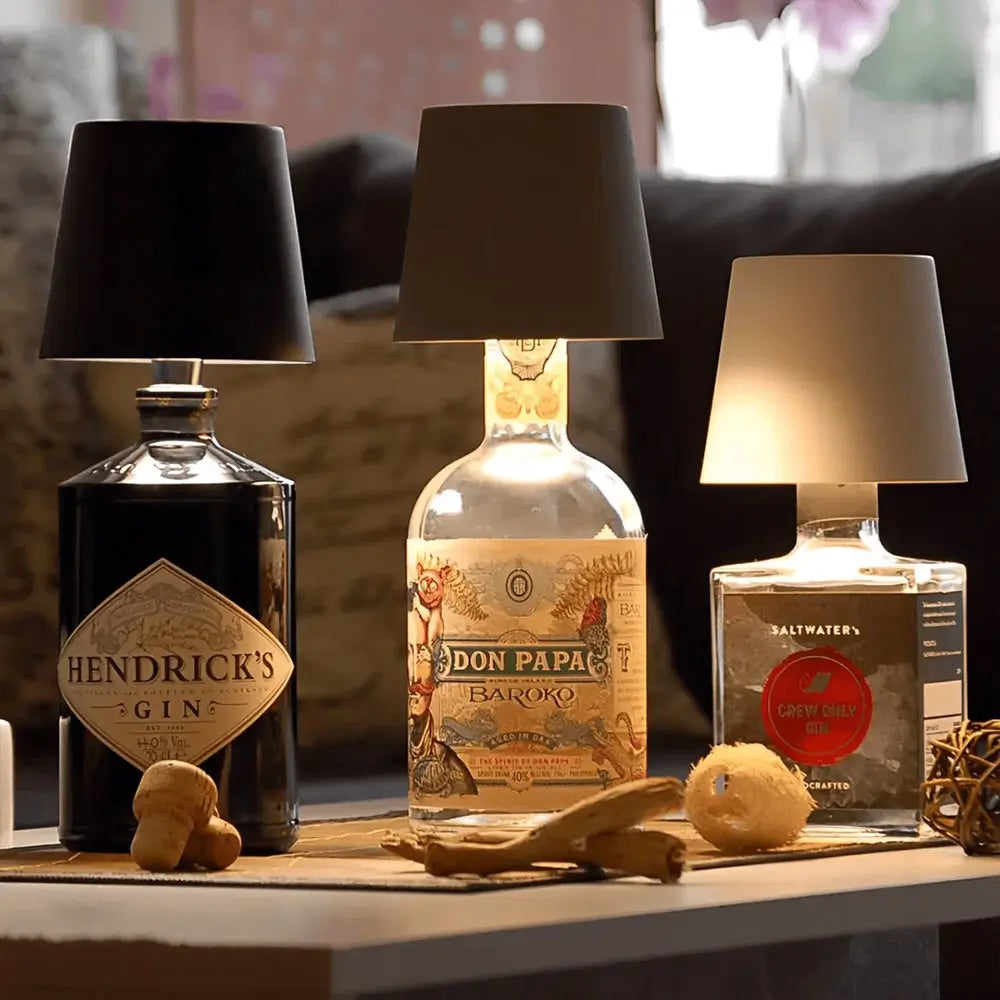 Glazen lamp – Oplaadbaar via USB, instelbare helderheid en kleur voor een creatieve interieurdecoratie