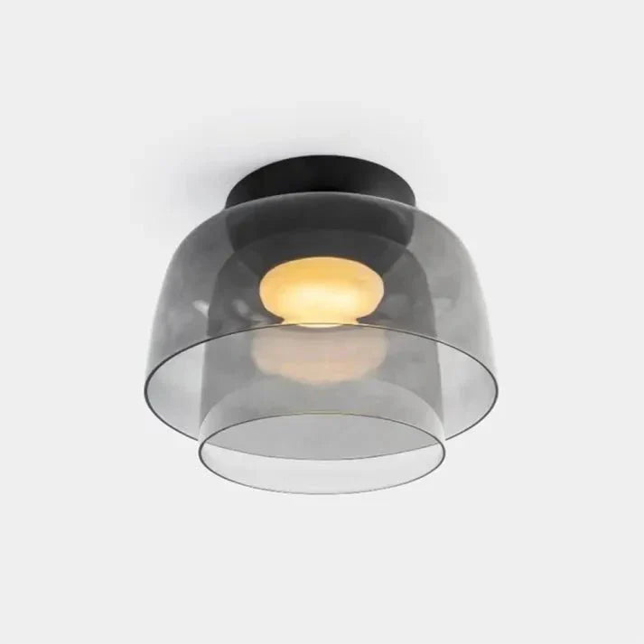 Scandinavische Glazen Plafondlamp – Modern Design met Driekleuren LED voor Eetkamer of Woonkamer