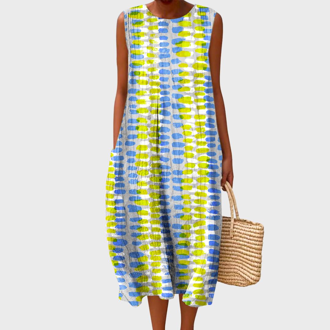 Robe Femme Confortable Coupe Genou, Coupe Fluide