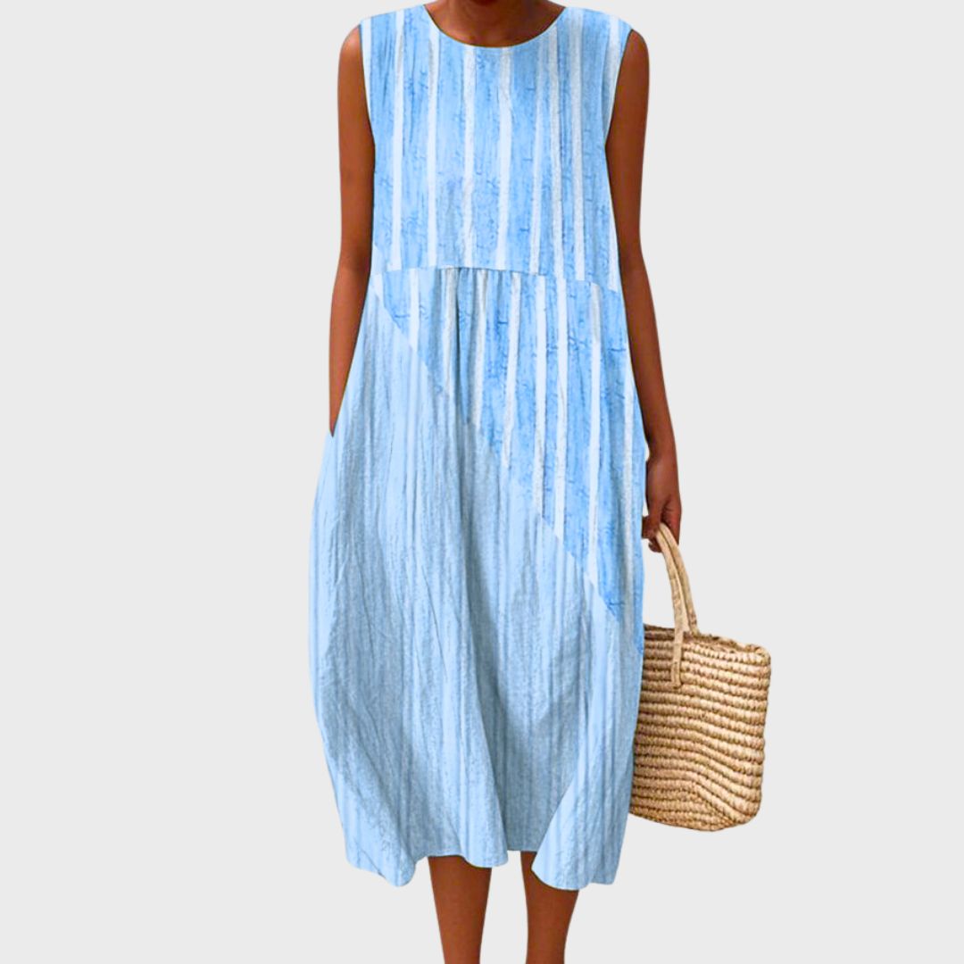 Robe Femme Confortable Coupe Genou, Coupe Fluide