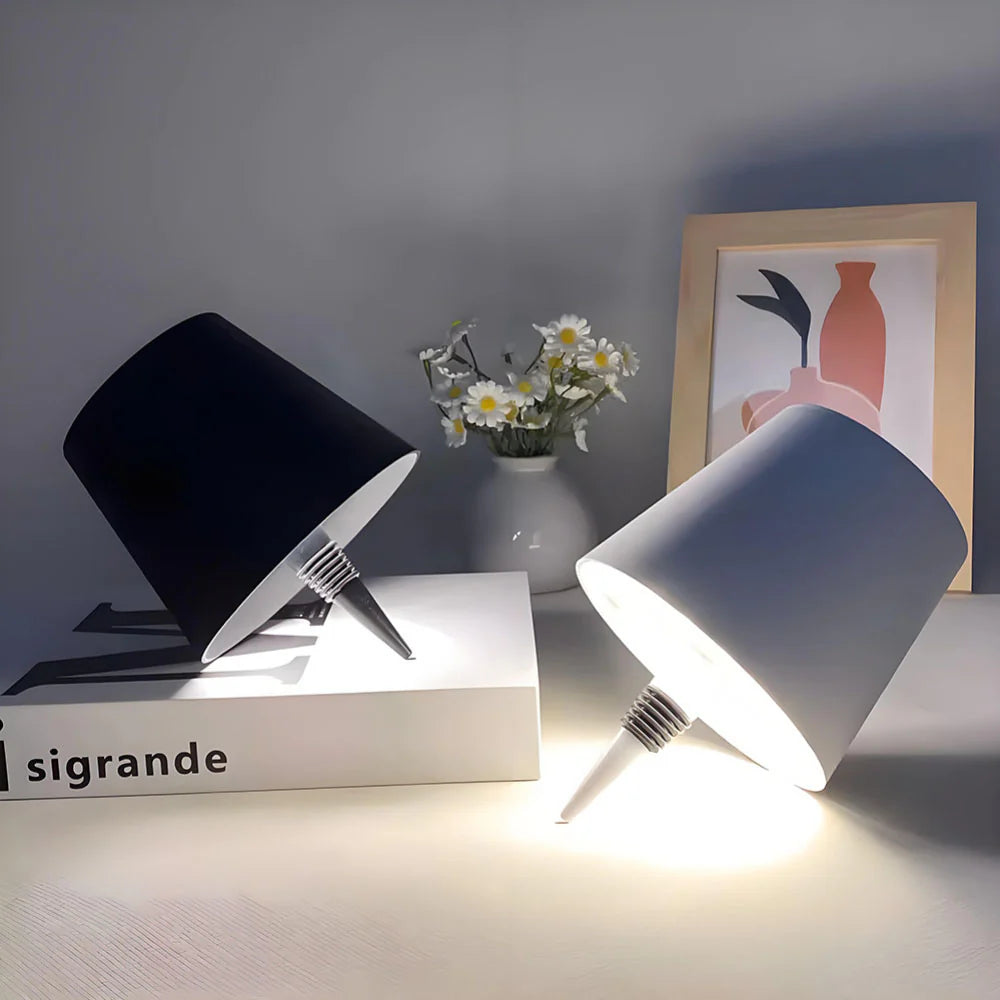 Glazen lamp – Oplaadbaar via USB, instelbare helderheid en kleur voor een creatieve interieurdecoratie