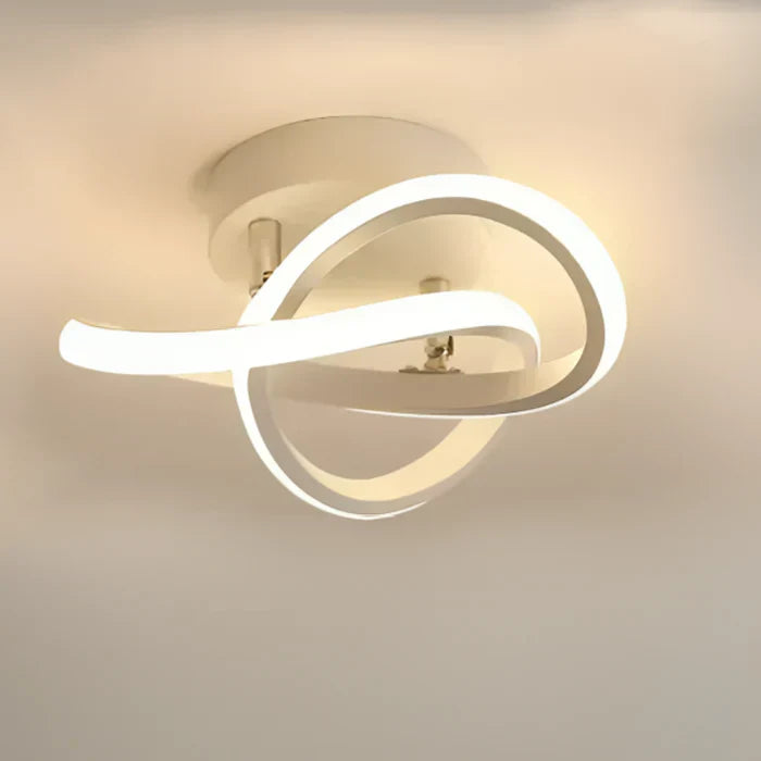 Moderne LED Plafondlamp – Aluminium en Acryl, Dubbel Ring Design in Warm Wit