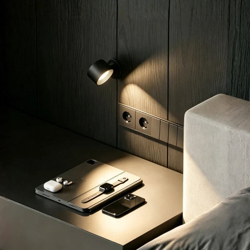 Lampe Murale Sans Fil Rechargeable à LED 360° Magnétique