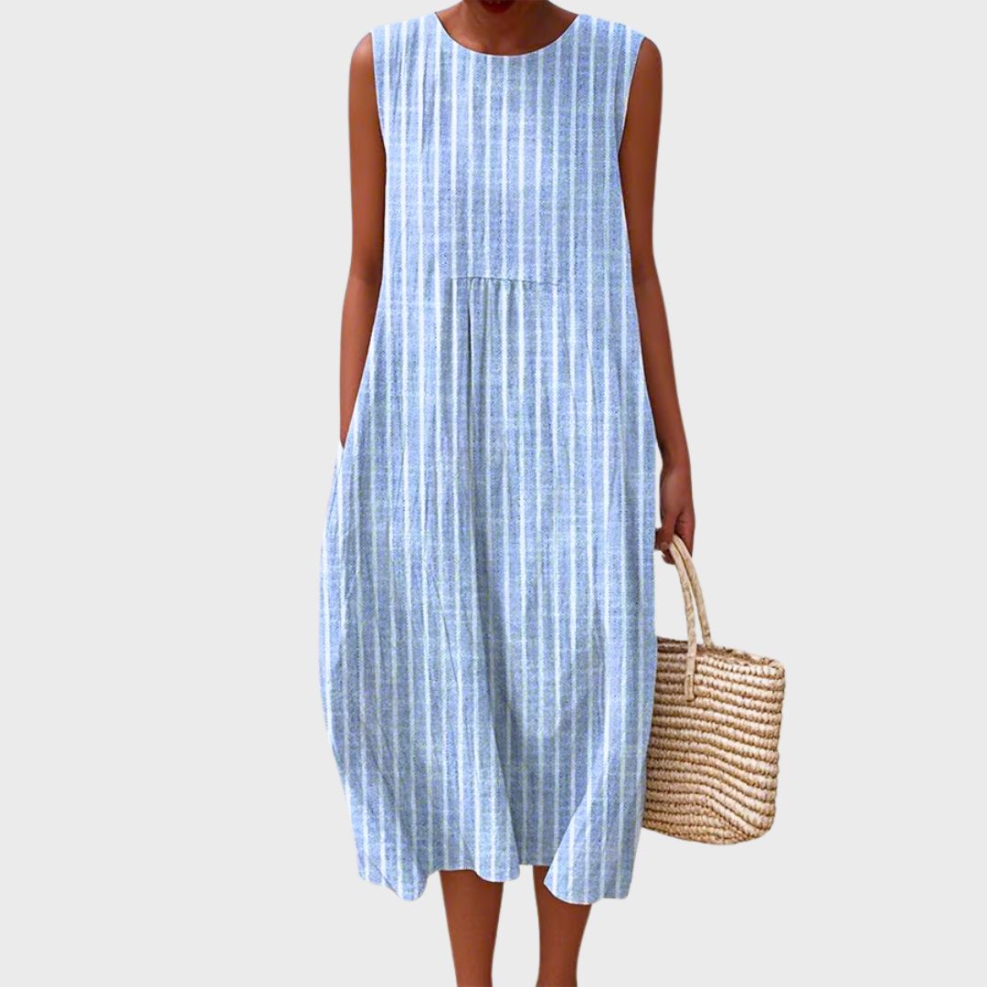 Robe Femme Confortable Coupe Genou, Coupe Fluide