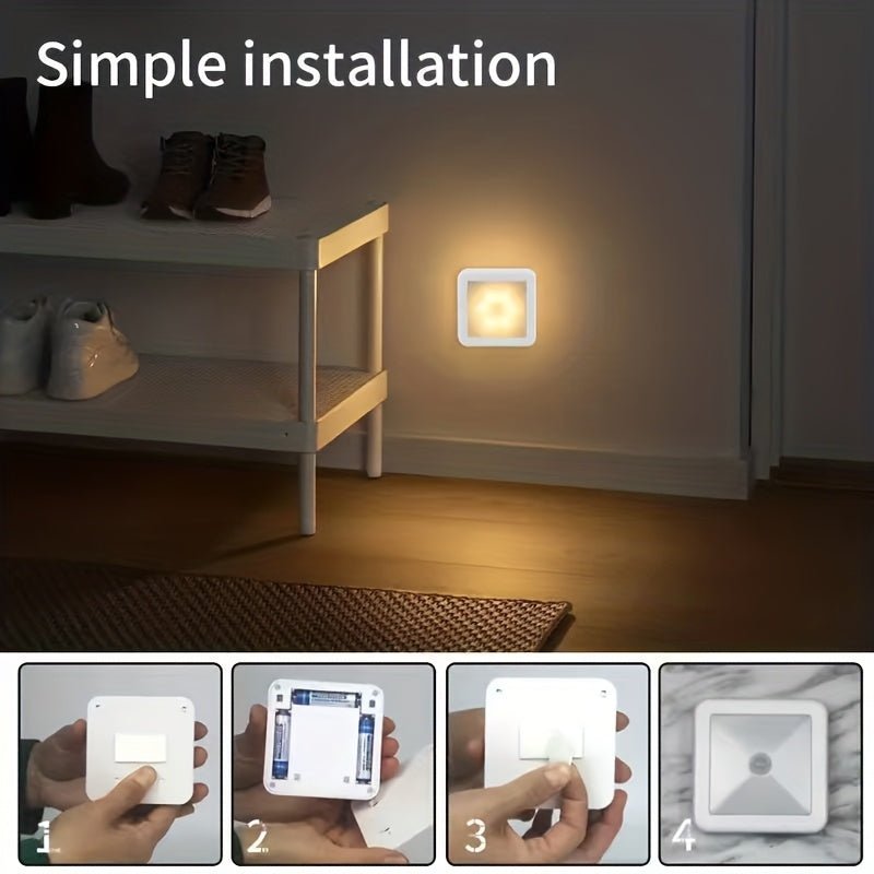 Motion-Sensor Wall Sconce – White, Modern Minimalist Design for the Hallway or Bedroom