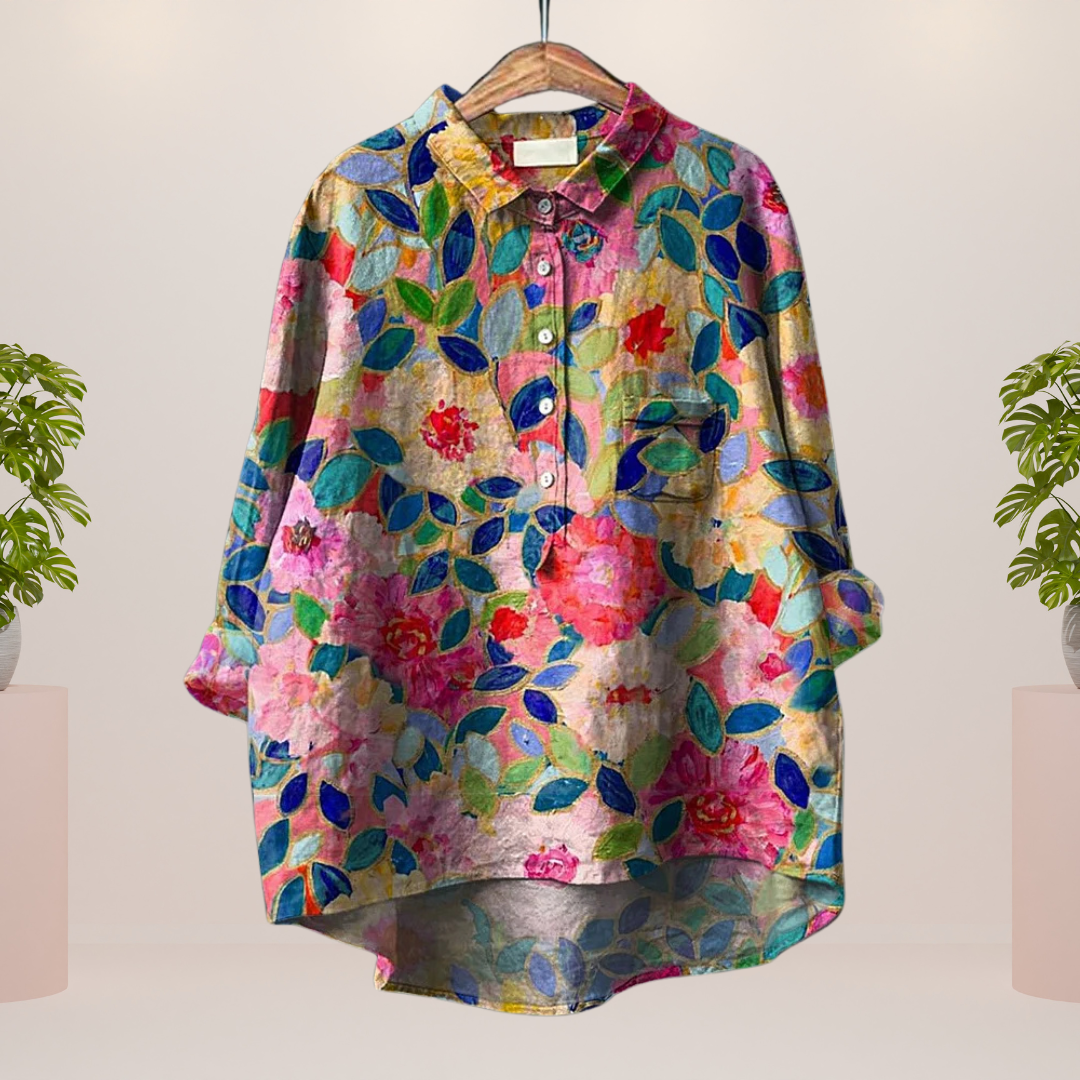 T-shirt Femme Imprimé Coloré Motifs Animaux et Fleurs
