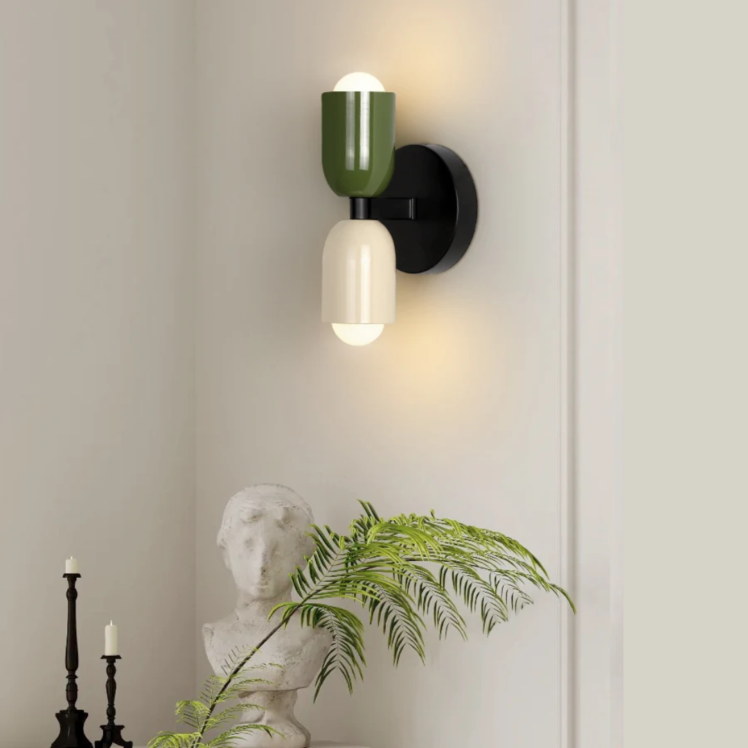 Applique Murale LED Moderne à Double Tête en Acier Inoxydable