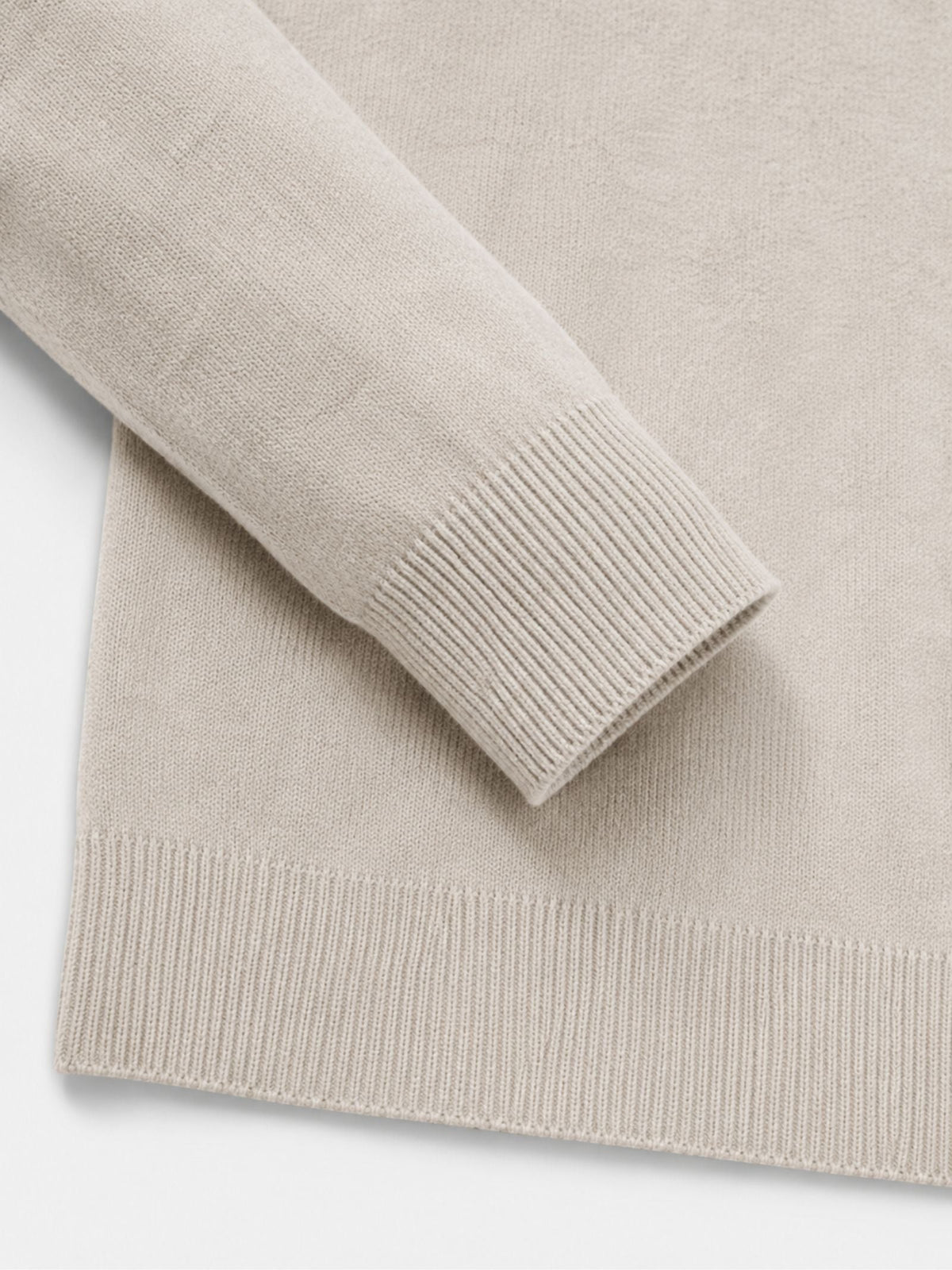 Pull Homme Col Montant Zippé à Finitions Côtelées