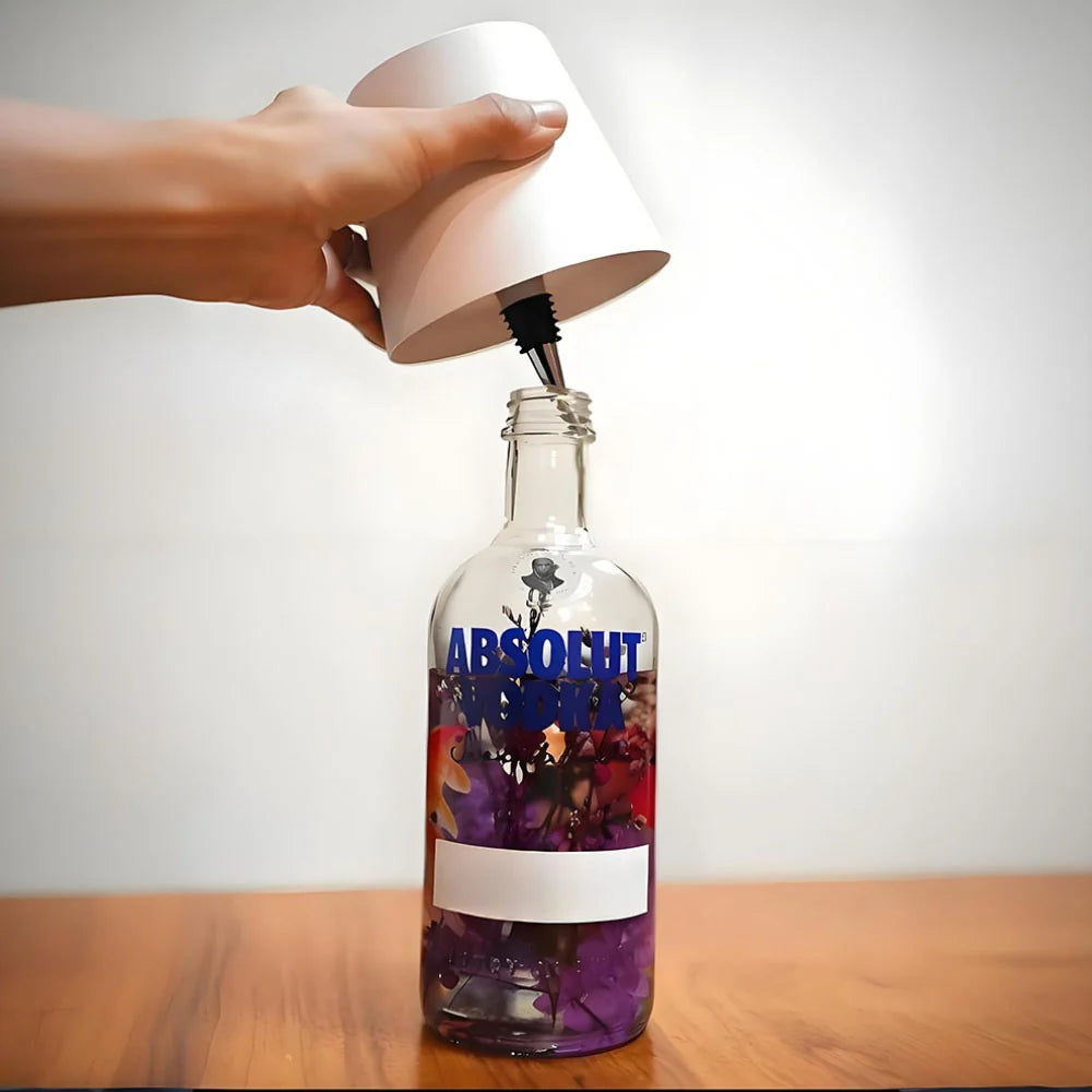 Glazen lamp – Oplaadbaar via USB, instelbare helderheid en kleur voor een creatieve interieurdecoratie