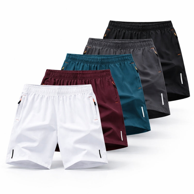 Short de Sport Homme Respirant à Séchage Rapide - Poches Zippées