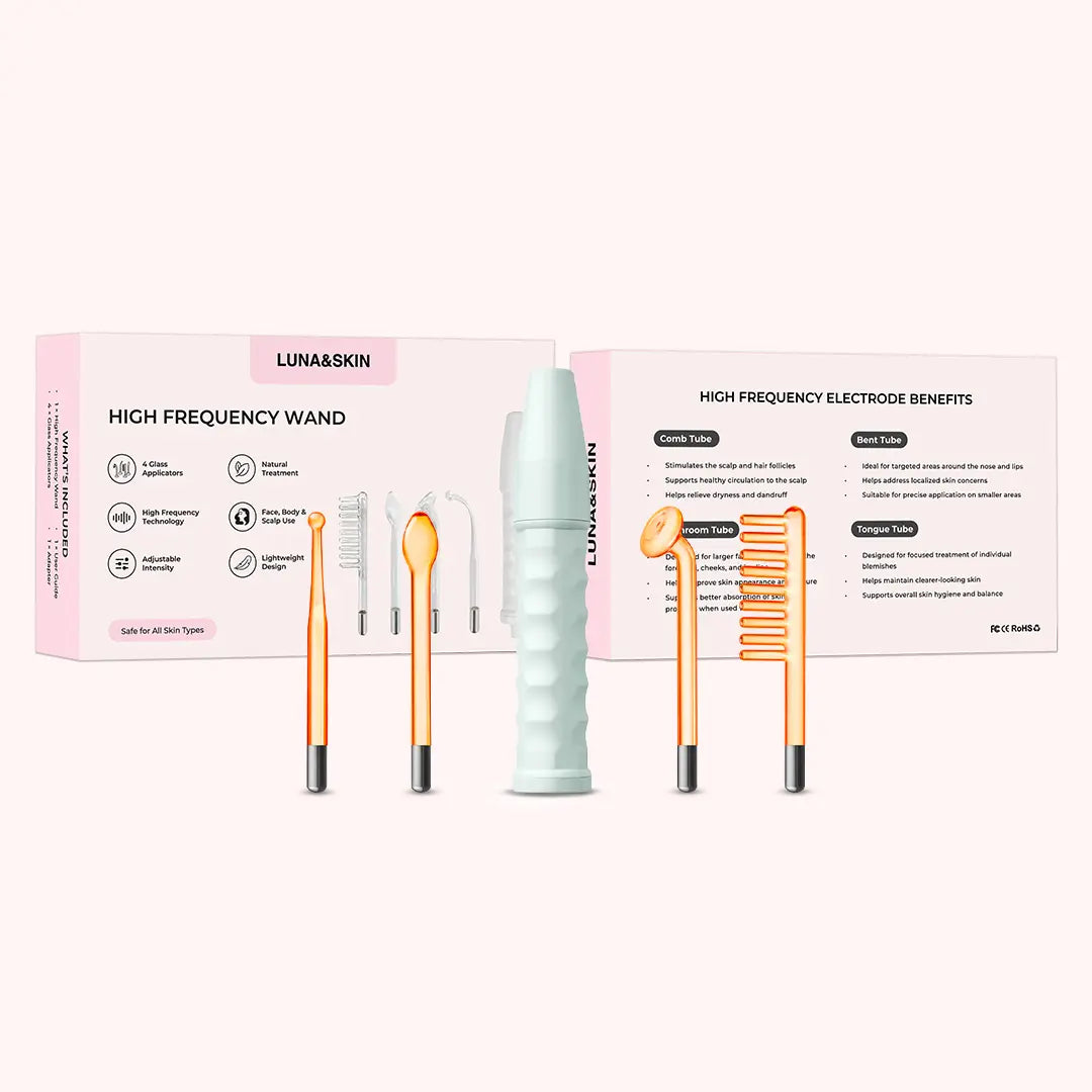 Baguette de Soin Haute Fréquence pour le Visage – Appareil Anti-Imperfections