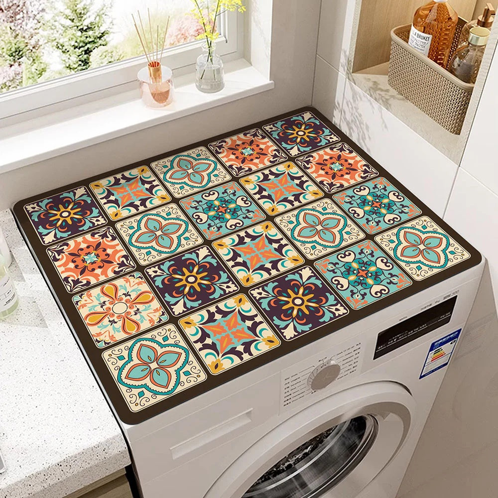 Microfiber appliance mats – Bohemian style, dust and stain protection for the kitchen or home
