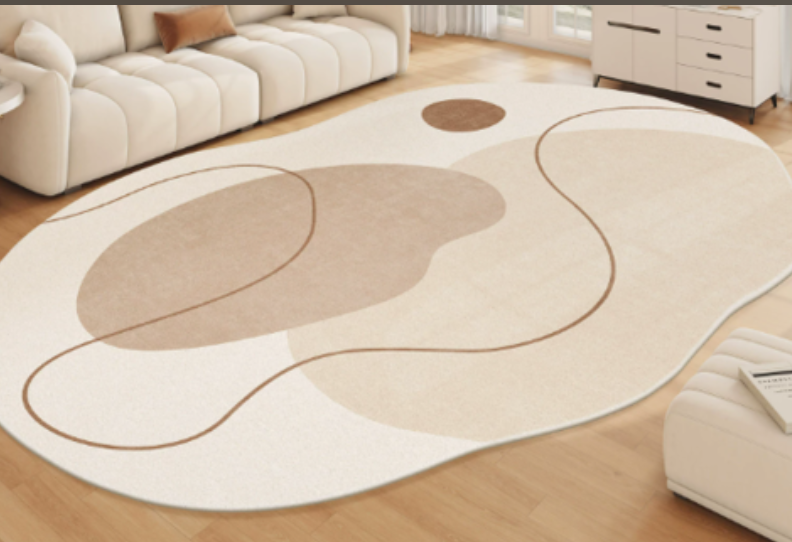 Tapis – Peluche Douce, Forme Irrégulière pour le Salon ou la Chambre