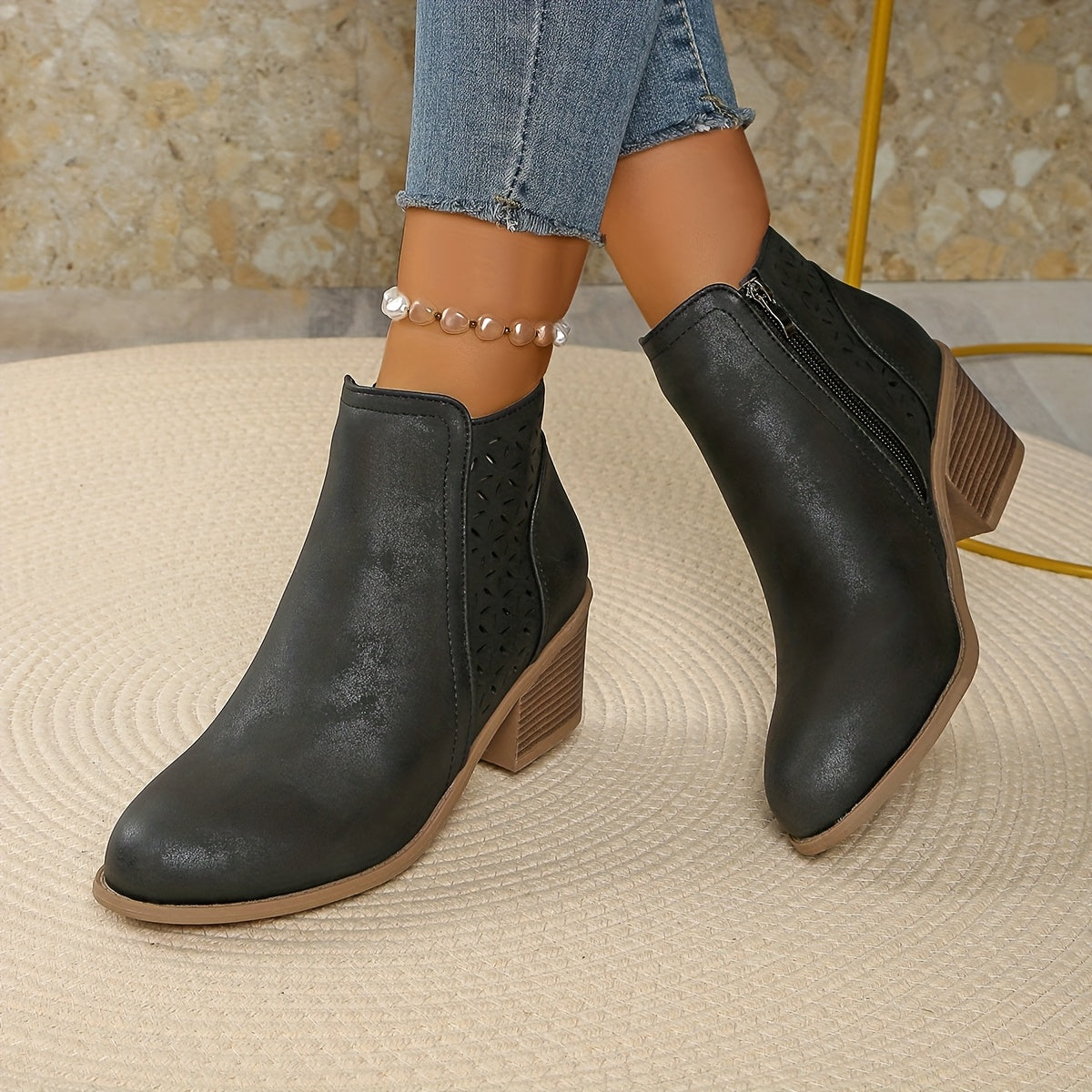 Bottines Orthopédiques Femme Confort Semelle Antidérapante