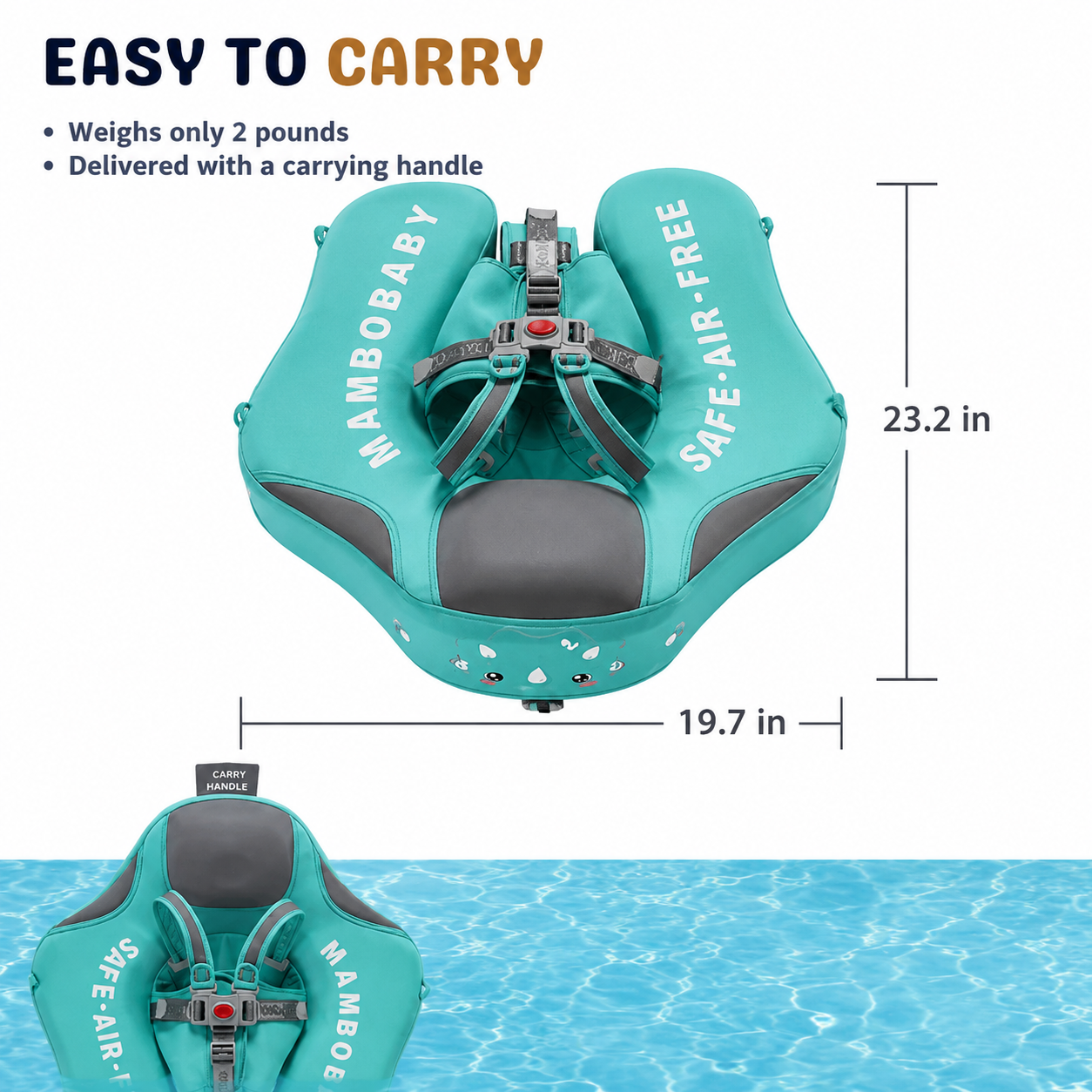 Baby Floatation Belt – Foam Material with Removable UV Canopy for Safe Use in the Bathtub or Pool