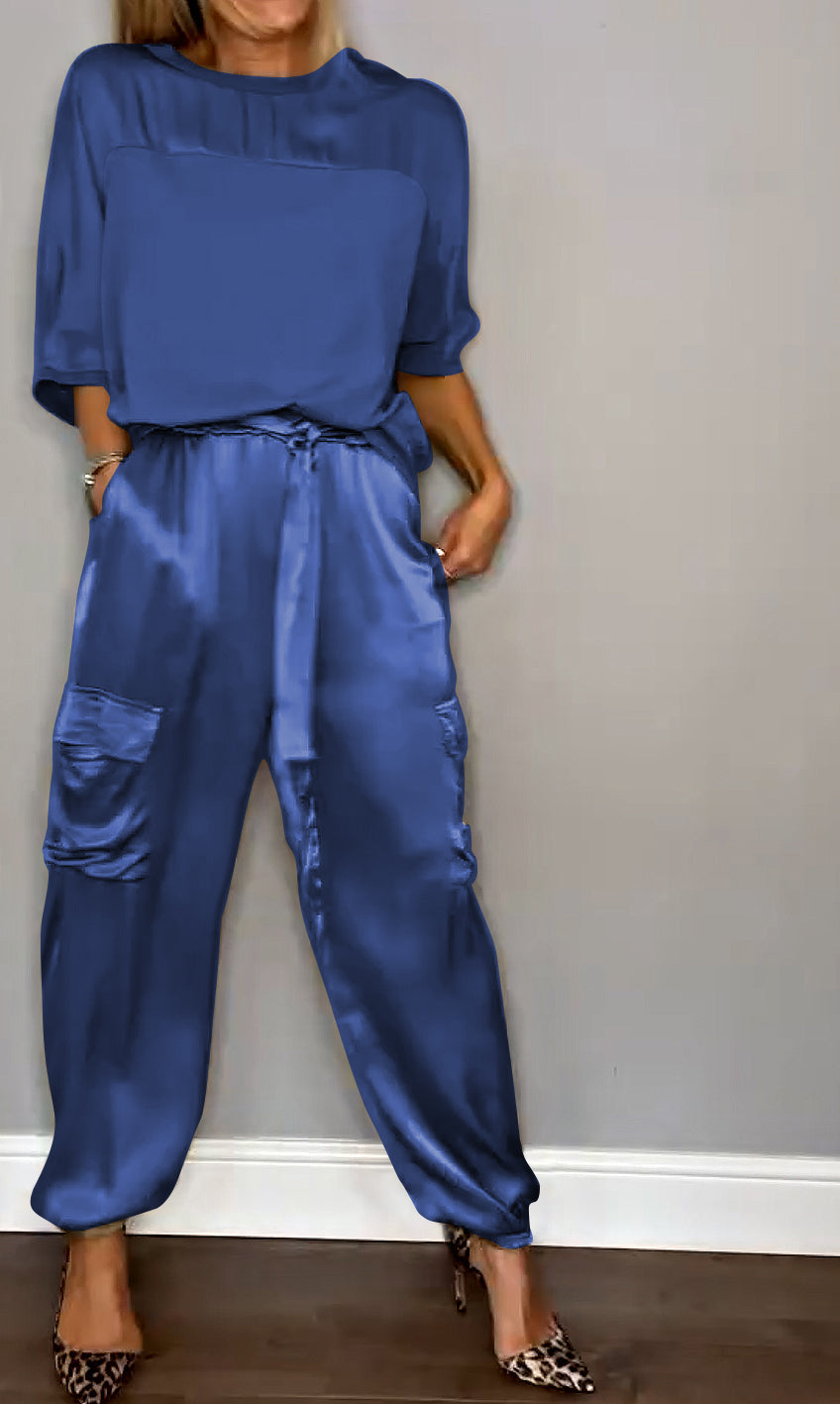 Ensemble Chemisier Femme 2 Pièces, Coupe Ajustée et Poches