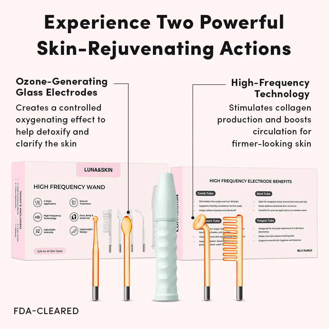 Baguette de Soin Haute Fréquence pour le Visage – Appareil Anti-Imperfections