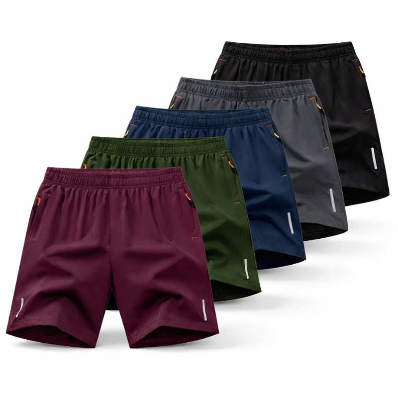 Short de Sport Homme Respirant à Séchage Rapide - Poches Zippées