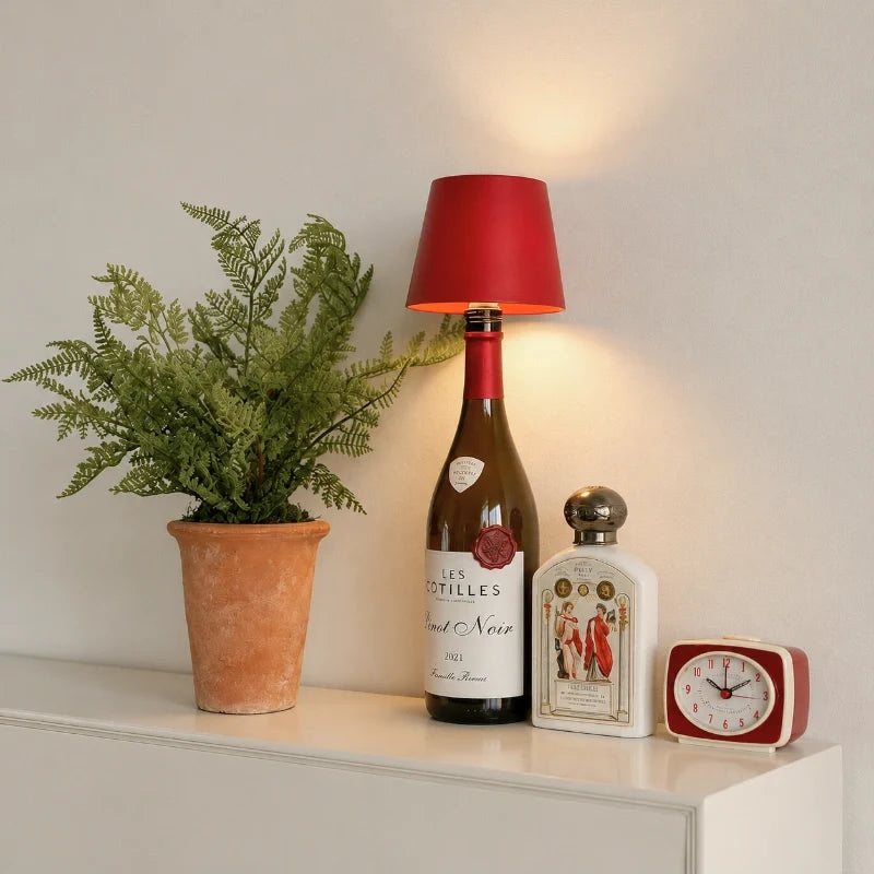 Lampe Sans Fil Rechargeable pour Bouteille - Éclairage LED 3 Tons