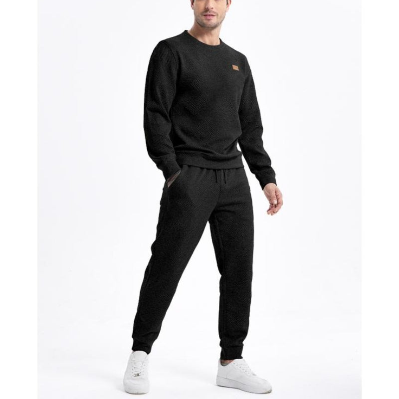 Ensemble Homme 2 Pièces Jacquard - Sweat et Pantalon Coordonnés