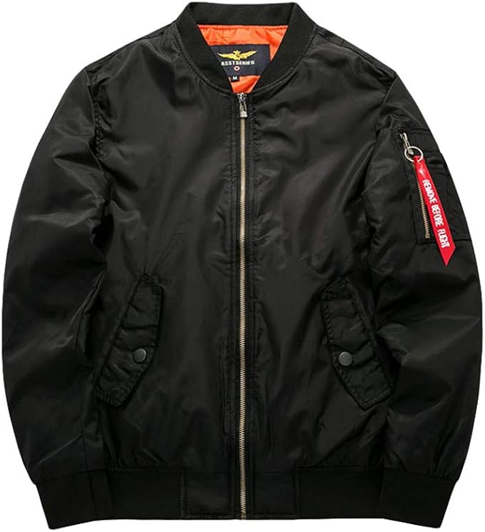 Blouson Bomber Homme Matelassé Doublé Zippé à Poches