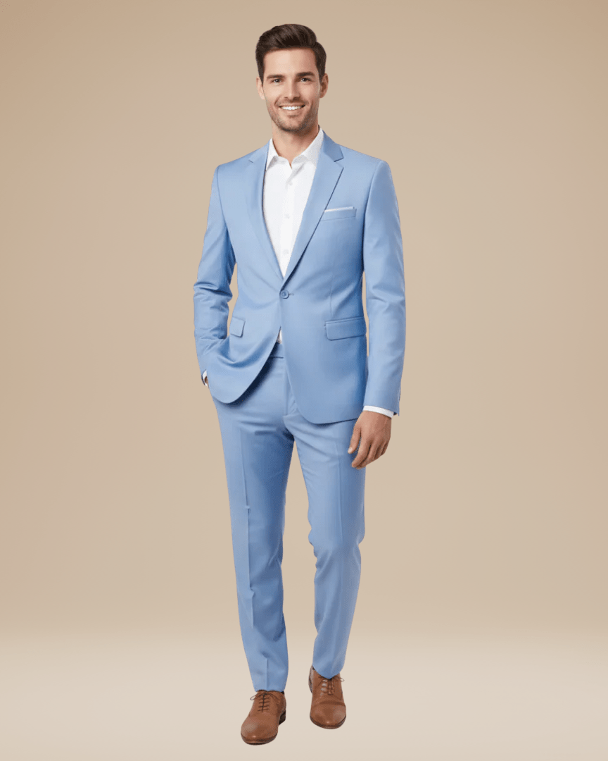 Costume Homme Deux Pièces Coupe Ajustée Tissu Stretch