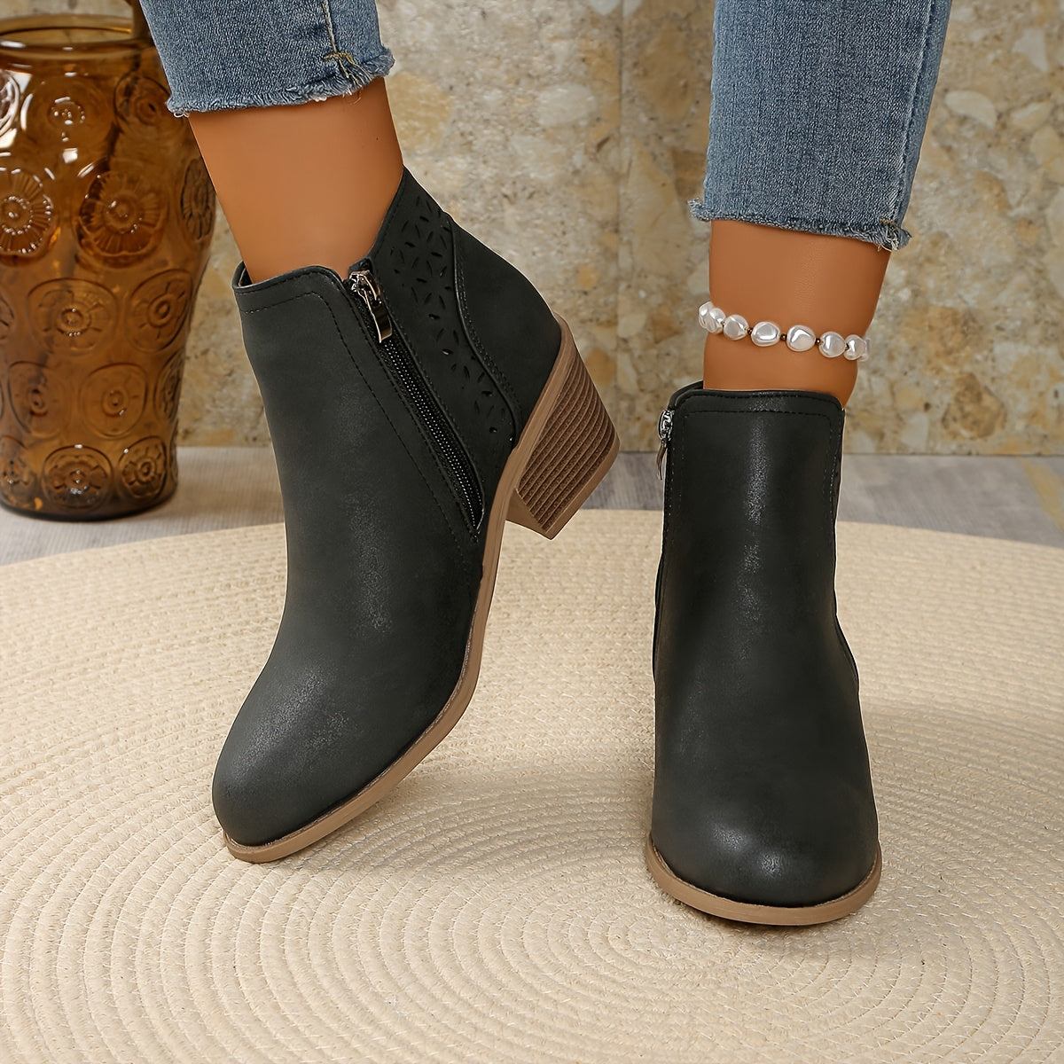 Bottines Orthopédiques Femme Confort Semelle Antidérapante