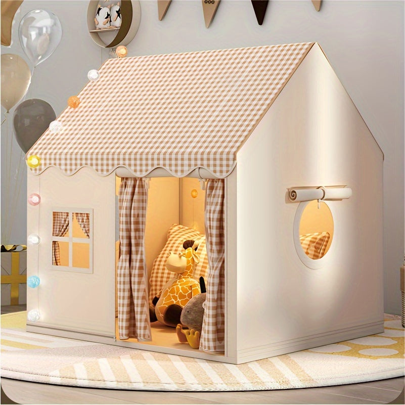 Tente Enfant avec Portes et Fenêtres - Cabane de Jeu Créative