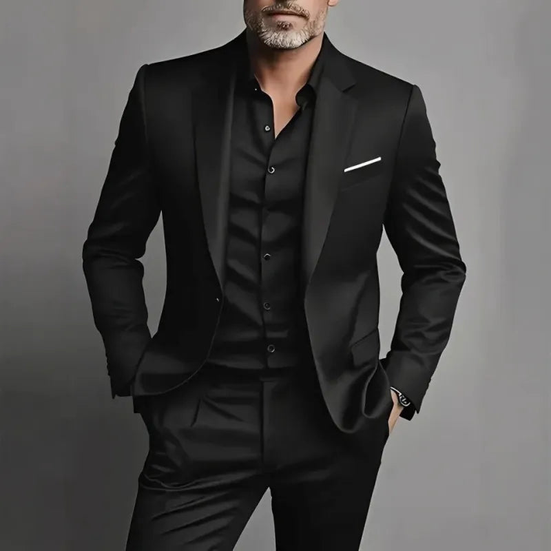 Costume Homme Deux Pièces Coupe Slim - Veste et Pantalon Assortis
