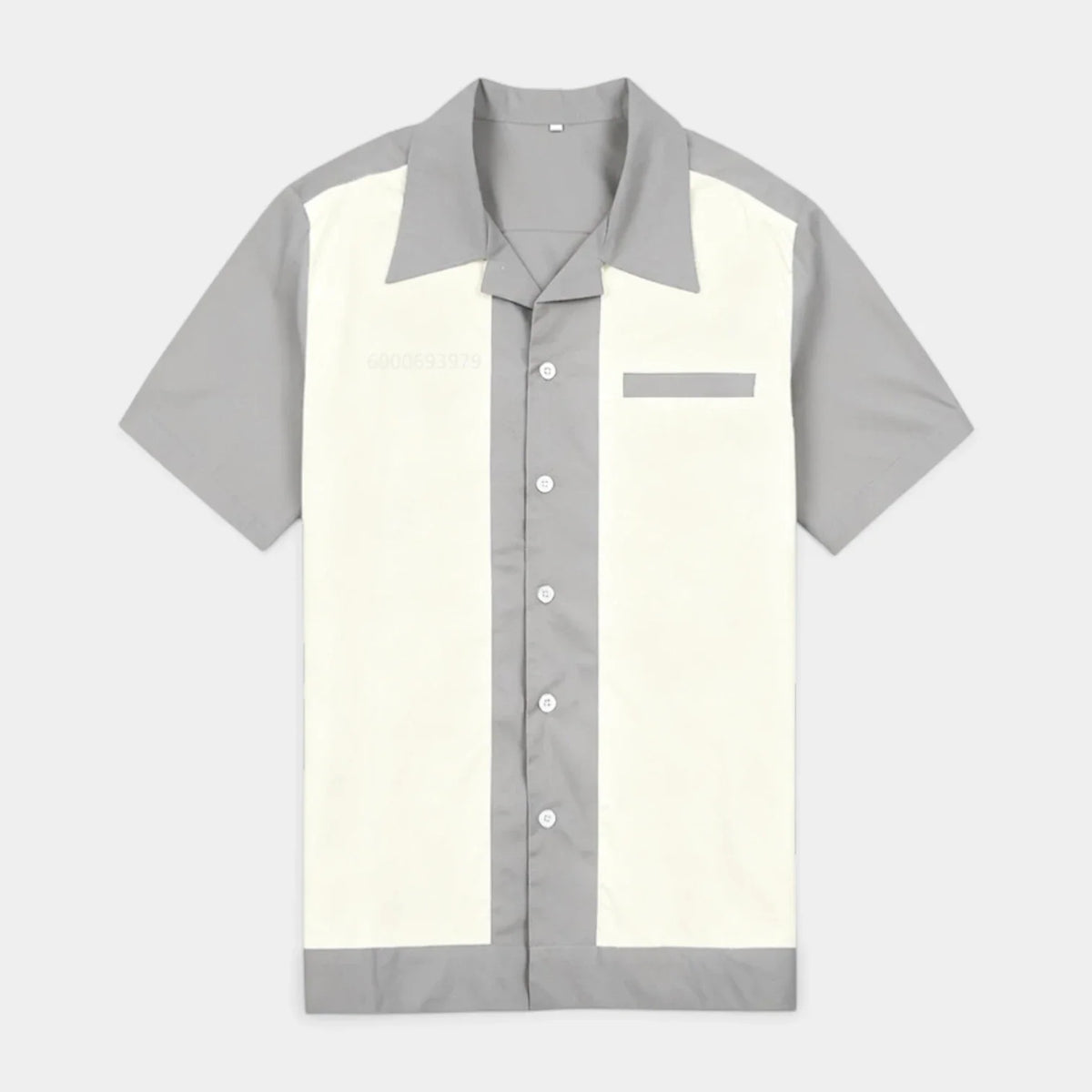 Chemise Homme Manches Courtes Col Camp à Boutons