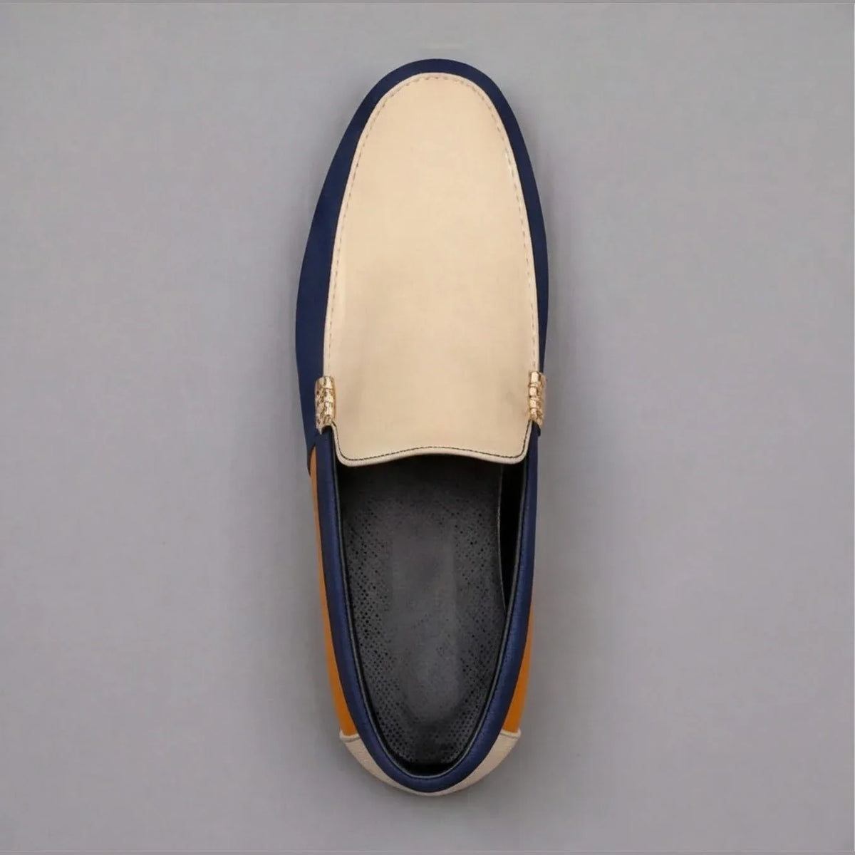 Mocassins Homme en Toile Patchwork, Semelle Confort