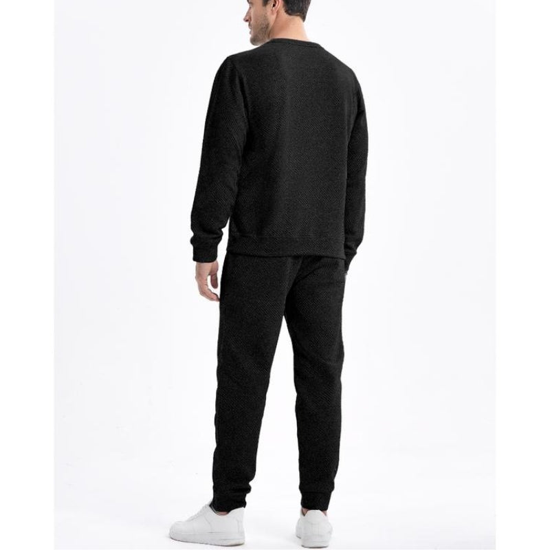 Ensemble Homme 2 Pièces Jacquard - Sweat et Pantalon Coordonnés