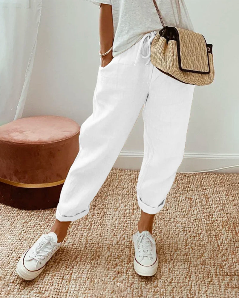 Olivia - Ademende Anti-Vocht Broek | Comfortabele Pasvorm – Wit