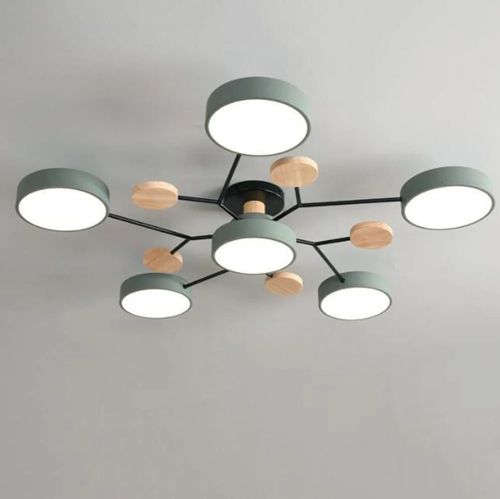 Plafonnier LED Rond en Fer - Lustre Semi-Encastré Design Contemporain