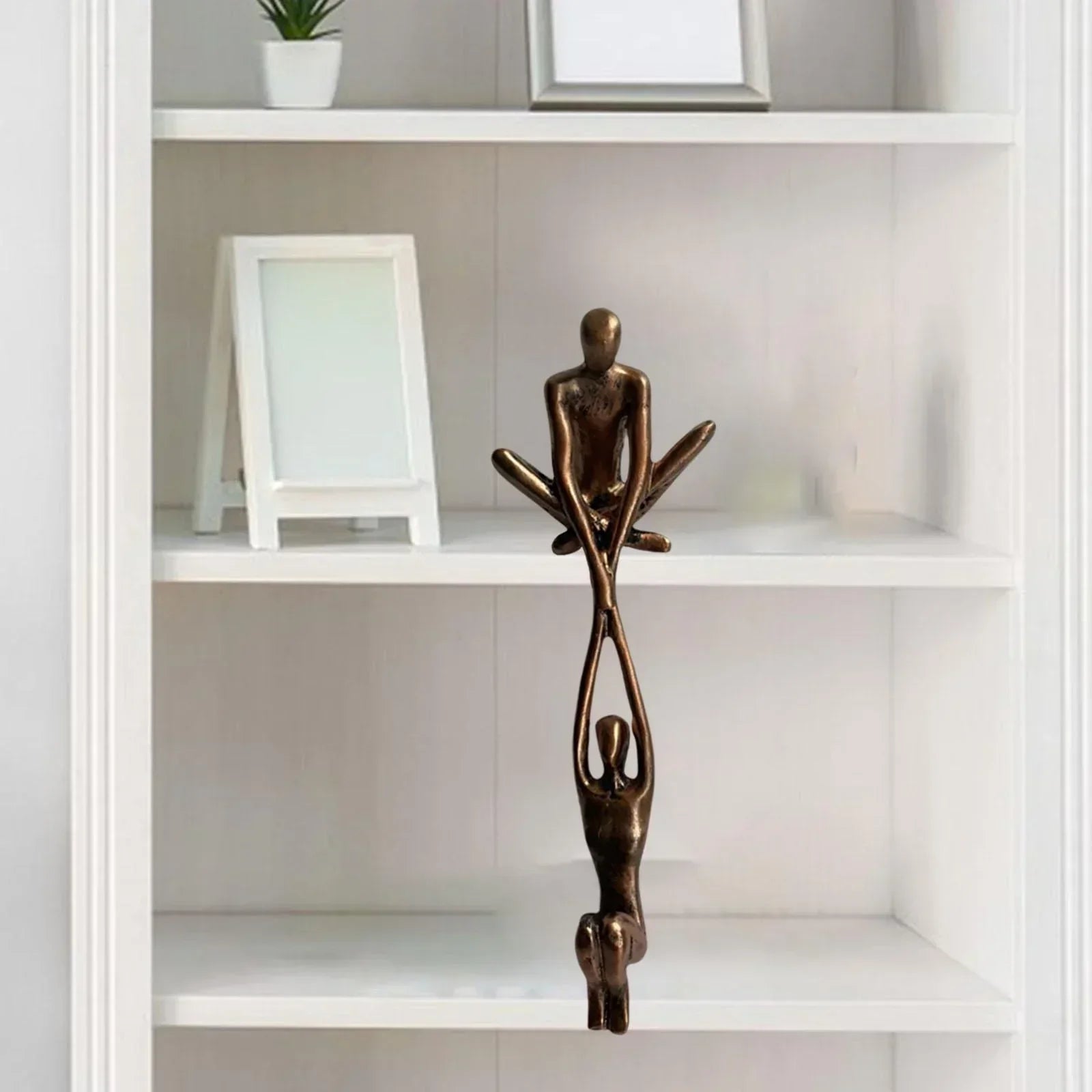 Figurine Sculpture – Resin, Black and White, Modern Design for Living Room or Bedroom Decor
