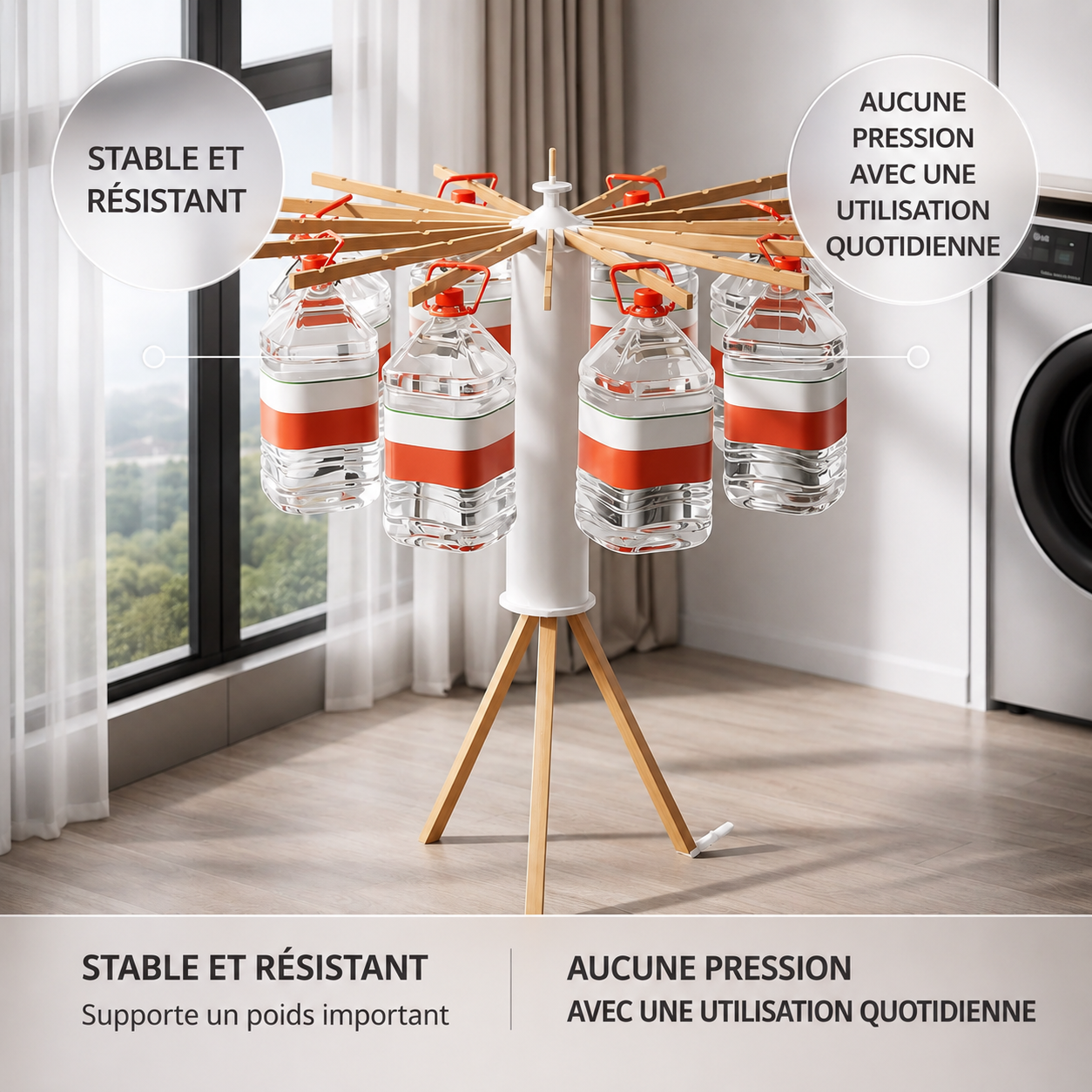 Folding Clothes Dryer – Steel, Space-Saving Design for Indoor and Outdoor Use