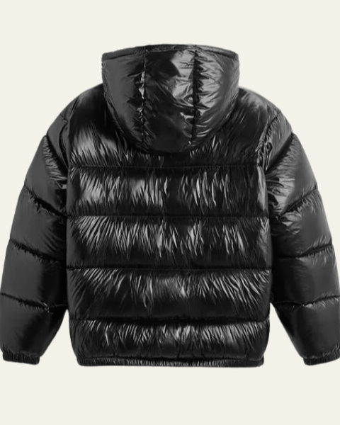 Doudoune Homme en Nylon Duvet d'Oie Finition Brillante Style Alpin