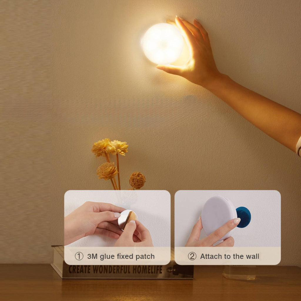 Lampe à détecteur de mouvement – Blanche, design écoénergétique pour couloir ou escalier