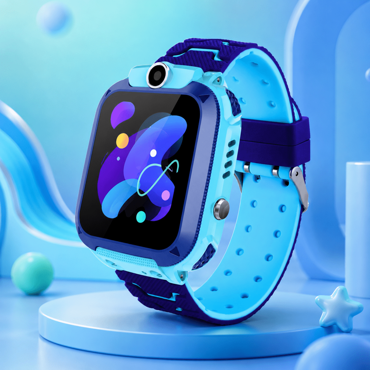 Smartwatch for Kids – Durable Plastic, GPS, and SOS Button for Safety and Communication at School and During Leisure Time