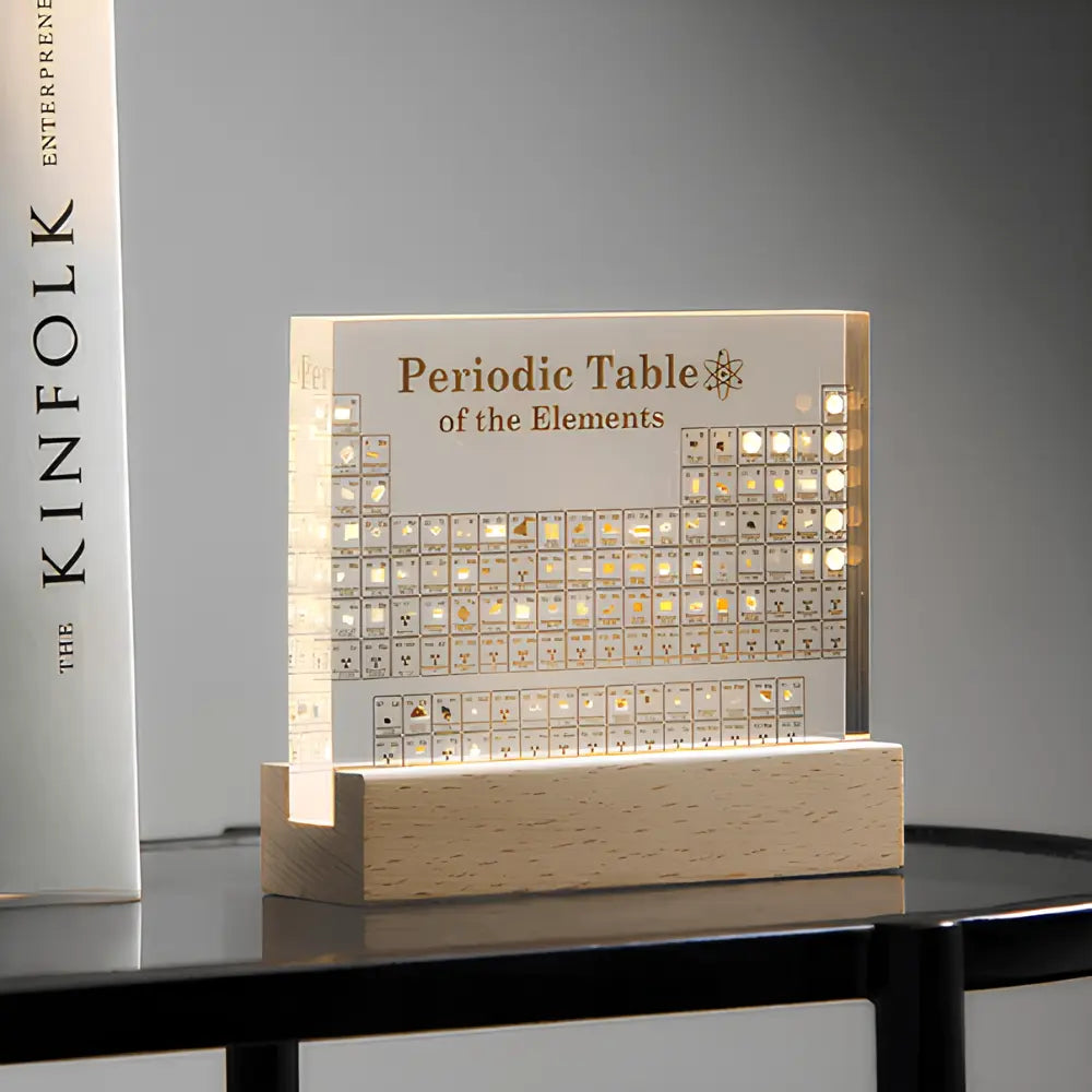 Acrylic Periodic Table – 83 Real Elements with Lighting for Educational Decor and Interior Accents