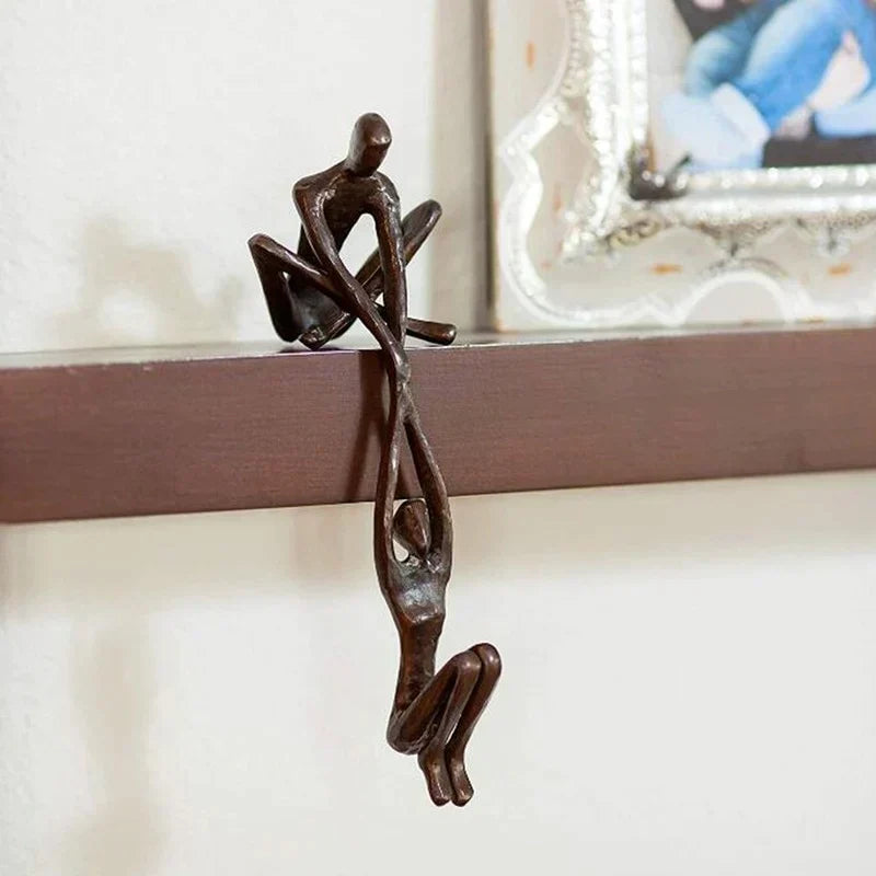 Figurine Sculpture – Resin, Black and White, Modern Design for Living Room or Bedroom Decor