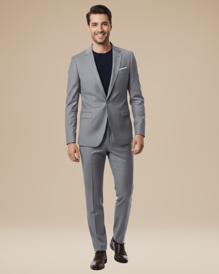 Costume Homme Deux Pièces Coupe Ajustée Tissu Stretch