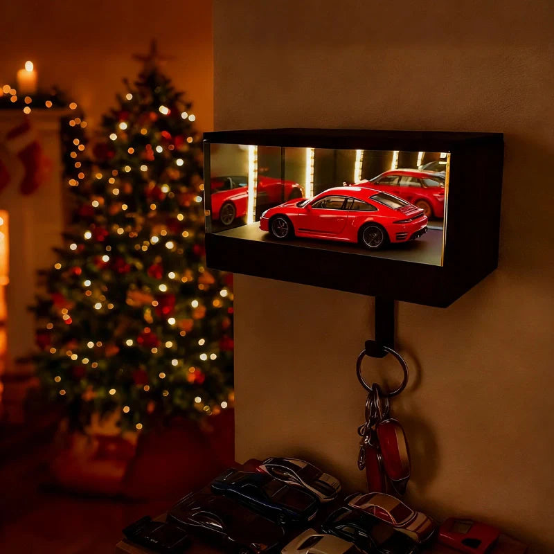 Light-up keychain – Modern, infinite mirror effect with motion sensor for entryways or hallways