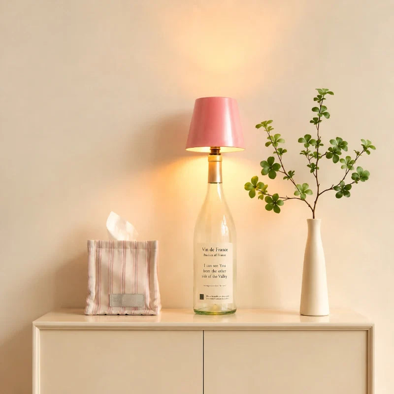 Lampe Sans Fil Rechargeable pour Bouteille - Éclairage LED 3 Tons