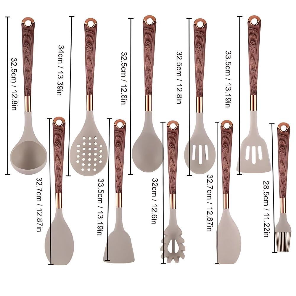 Silicone Kitchen Utensil Set – 10-Piece, Heat-Resistant and Ergonomic for the Modern Kitchen