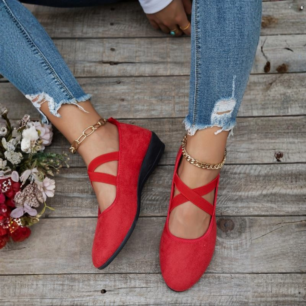Ballerines Compensées Femme à Bout Fermé – Confort au Quotidien
